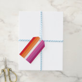 Étiquettes-cadeau Drapeau de la fierté lesbienne (With Twine)