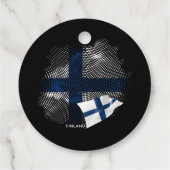 Étiquettes Cadeau Drapeau de la Finlande (Dos)