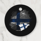 Étiquettes Cadeau Drapeau de la Finlande (Devant)