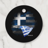 Étiquettes Cadeau Drapeau de la Grèce (Dos)