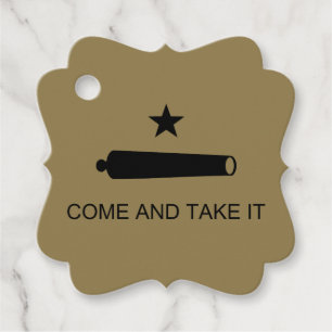 Étiquettes Cadeau Drapeau de la révolution du Texas, Milice Texienne