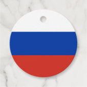 Étiquettes Cadeau Drapeau de la Russie (Devant)