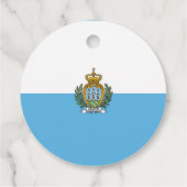Étiquettes Cadeau Drapeau de Saint-Marin (Dos)
