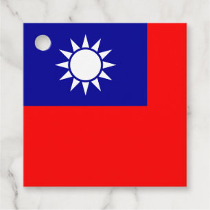 Étiquettes Cadeau Drapeau de Taïwan 台灣國旗 République de Chine, Táiwān