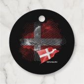 Étiquettes Cadeau Drapeau du Danemark (Dos)
