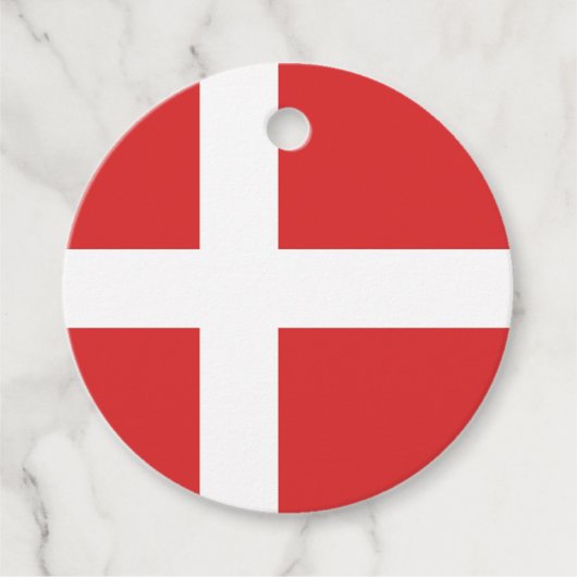 Étiquettes Cadeau Drapeau du Danemark (Devant)