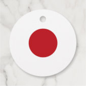 Étiquettes Cadeau Drapeau du Japon (Dos)