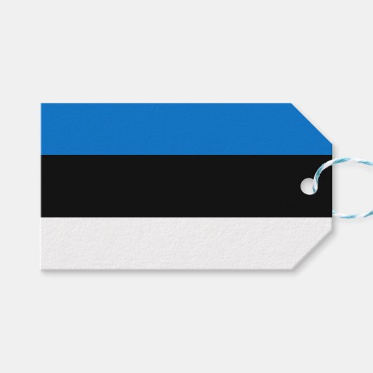 Étiquettes-cadeau Drapeau estonien (Devant (Horizontal))