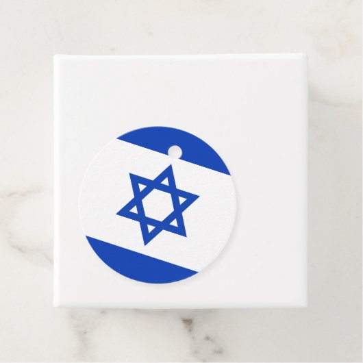 Étiquettes Cadeau Drapeau Israël (En situation)