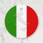 Étiquettes Cadeau Drapeau italien (Dos)