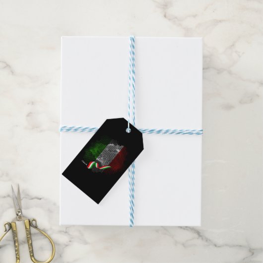 Étiquettes-cadeau Drapeau italien (Avec de laficelle)