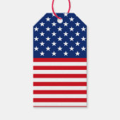 Étiquettes-cadeau Drapeau patriotique motif juillet Quatrième étique (Devant)