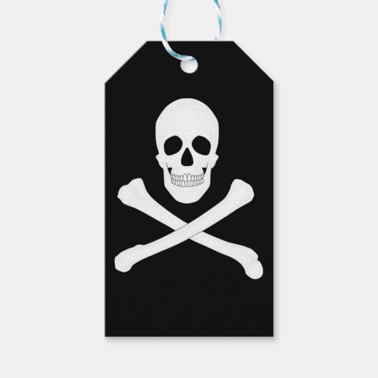 Étiquettes-cadeau Drapeau Pirate (Jolly roger) (Devant)