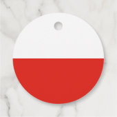 Étiquettes Cadeau Drapeau polonais (Dos)