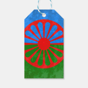Étiquettes-cadeau Drapeau romani