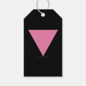 Étiquettes-cadeau Drapeau triangle rose de SlipperyJoe drapeau rose (Devant)