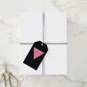 Étiquettes-cadeau Drapeau triangle rose de SlipperyJoe drapeau rose