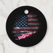 Étiquettes Cadeau Drapeau USA (Dos)