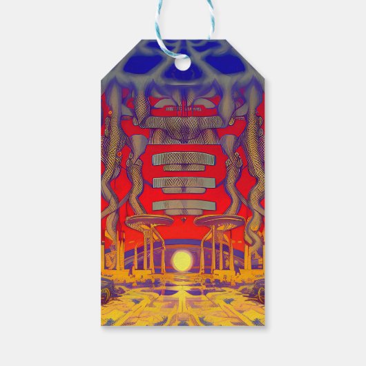 Étiquettes-cadeau Dreamland psychédélique (Dos)