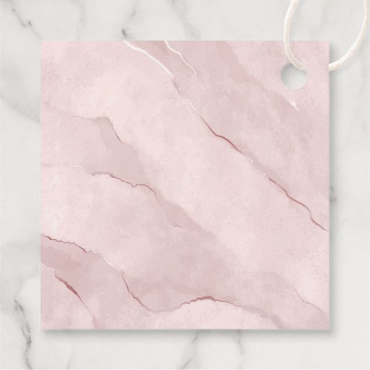 Étiquettes Cadeau Dreamy Foliage Mariage V1 Blush Pink ID817 (Dos)