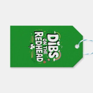 Étiquettes-cadeau Droit sur la rousse drôle de la Saint-Patrick