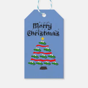 Étiquettes-cadeau Drôle Alligator Cartographie d'arbre de Noël