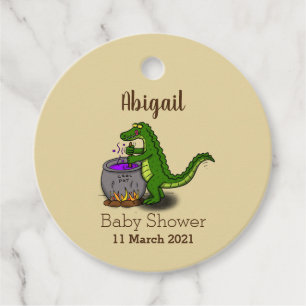 Étiquettes Cadeau Drôle alligator vert cuisine dessin animé