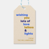 Drôle Hanoukka Love Latkes Lights Blue Custom