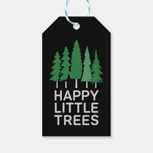 Étiquettes-cadeau Drôle Joyeux Petits Arbres Cadeaux Camping (Dos)
