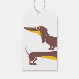 Étiquettes-cadeau Drôle mignon dachshund pour parent chien long