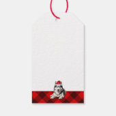 Étiquettes-cadeau Drôle Noël Husky pour Amoureux de les chiens Buffa (Dos)