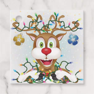 Étiquettes Cadeau Drôle Noël Reindeer Holiday Cheval
