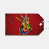 Étiquettes-cadeau Drôle oiseau crânien (Devant (Horizontal))