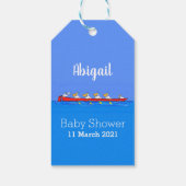 Étiquettes-cadeau Drôle pélicans rameurs dessin animé (Dos)