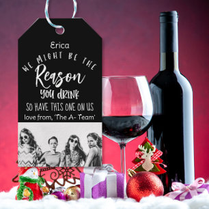 Étiquettes-cadeau Drôle "Raison de boire" Vin cadeau