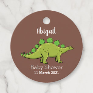Étiquettes Cadeau Drôle stegosaurus dinosaure dessin animé