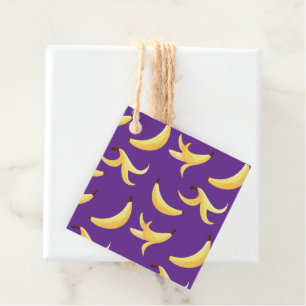 Étiquettes Cadeau Drôles de faveurs de fête à la banane rétro éditab
