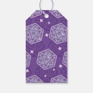 Étiquettes-cadeau Dungeons & Dragons DnD D20 Dice Motif