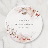 Étiquettes Cadeau Dusky automne Marsala Blush Floral Mariage (Devant)