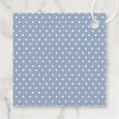 Étiquettes Cadeau Dusty Blue Bow Boy Baby shower Merci (Dos)