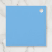 Étiquettes Cadeau Dusty Blue Bow Elle organise une fête de mariage S (Dos)