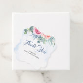 Étiquettes Cadeau Dusty Blue et rose Floral Mariage moderne (En situation)