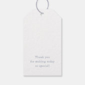 Étiquettes-cadeau Dusty Blue Fleur sauvage Rustic Boho merci pour (Dos)