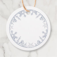 Dusty Blue Snowflake Douche Mimosa Bar Juice Tags