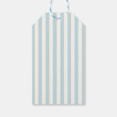 Étiquettes-cadeau Dusty Blue Stripes Classic Bow (Dos)