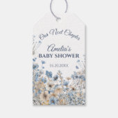 Étiquettes-cadeau Dusty Blue Wildflower Next Chapter Baby (Devant)