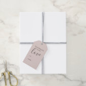 Étiquettes-cadeau Dusty rose fait à la main avec amour (Avec de la ficelle)