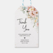 Étiquettes-cadeau Dusty Rose Floral Greenery Baby shower Favoriser l (Devant)