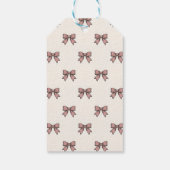 Étiquettes-cadeau Dusty Rose Pink Ribbon Bows Coquette (Dos)