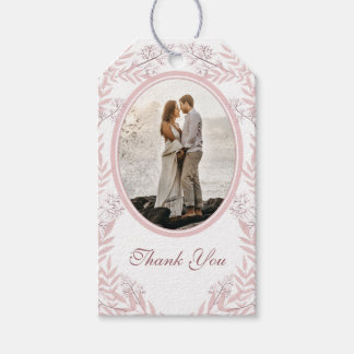 Étiquettes-cadeau Dusty Rose rose Mariage Vintage Botanique